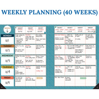 Carson Dellosa Education Let's Explore Undated Lesson Planner, 10.9" x 8.9", 128 Pages (CD-105035)