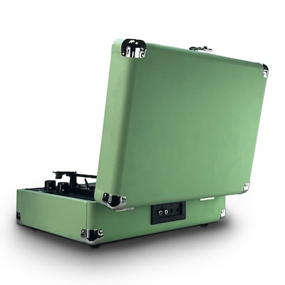 Victor Metro Plus Bluetooth Suitcase Turntable 3-Speed Vinyl Record Player with Speakers, Mint (VSRP-850B-MT)