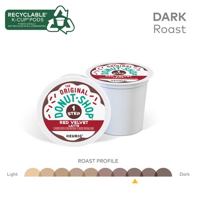 The Original Donut Shop One-Step Red Velvet Latte Coffee Keurig® K-Cup® Pods, Dark Roast, 20/Box (5000362053)