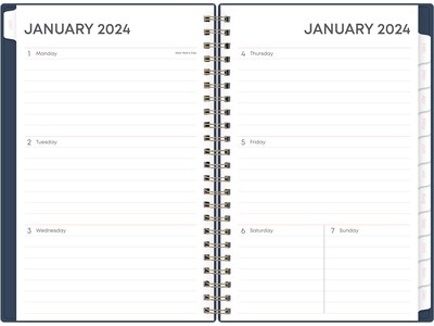 2024 Blue Sky Ashlyn 5 x 8 Weekly & Monthly Planner, Navy (143958)