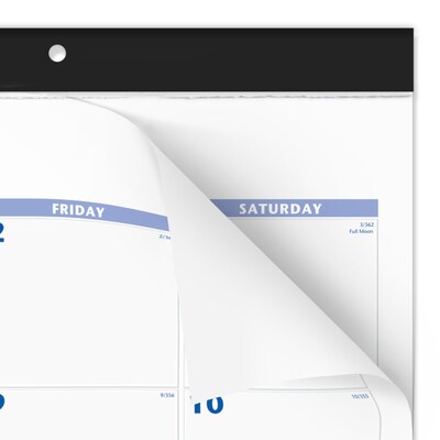 2026 AT-A-GLANCE 21.75" x 17" Monthly Desk Pad Calendar, White/Blue (SW200-00-26)