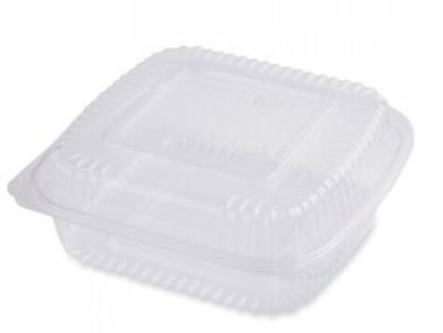 World Centric PLA Hinged Lid Container, Clear, 300/Carton (WORKLCS8N)