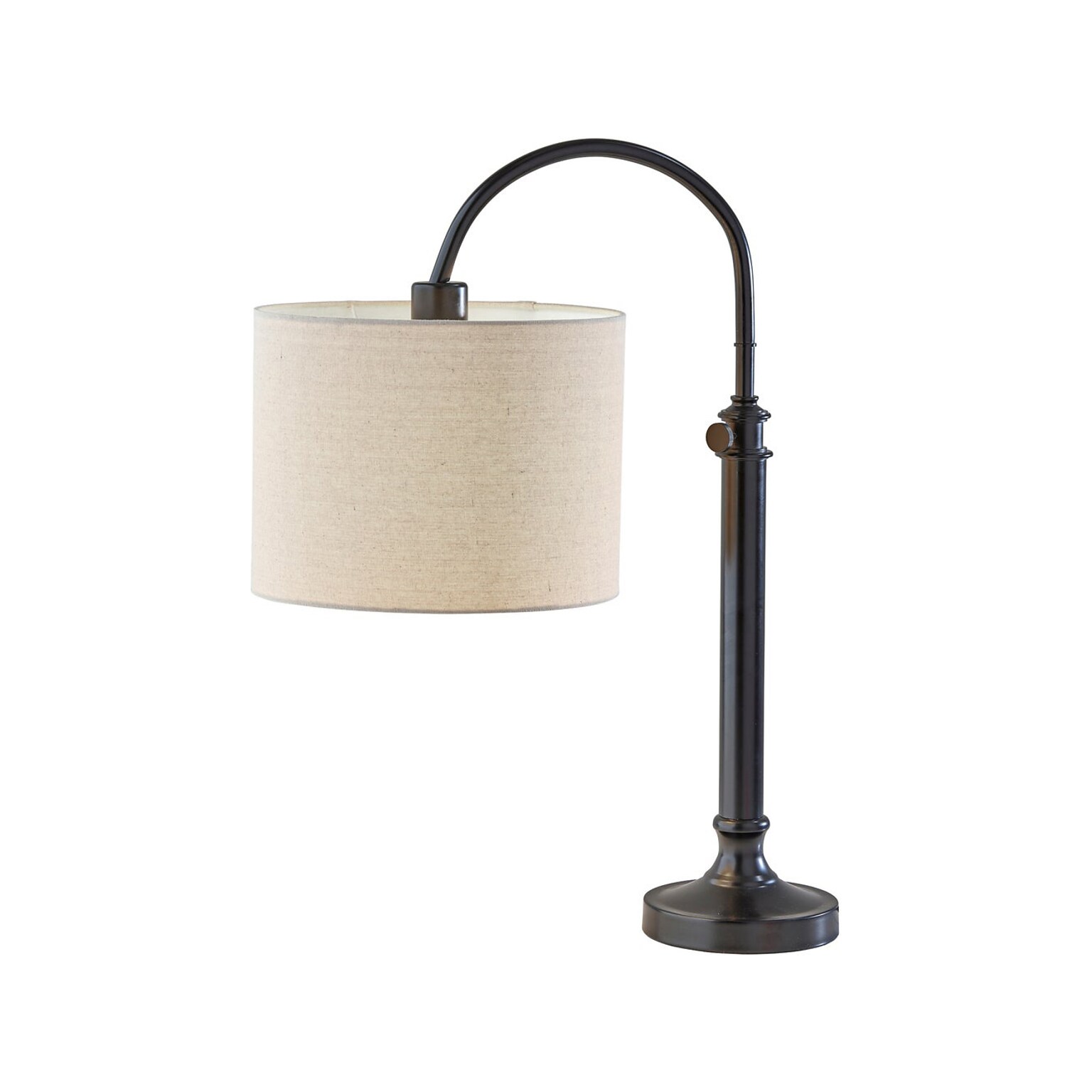 Simplee Adesso Barton Incandescent Table Lamp, Antique Bronze/Oatmeal (SL1178-26)