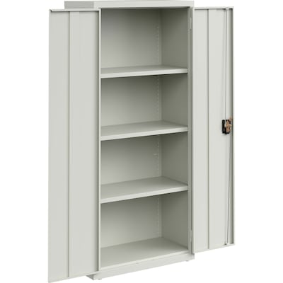 Lorell Fortress Steel Storage Cabinet with 4-Shelves, Gray (LLR69830LGY)