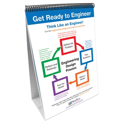 NewPath Learning STEM Engineering Design Process Classroom Flip Charts, Tabletop, 12 x 18, 10/Set