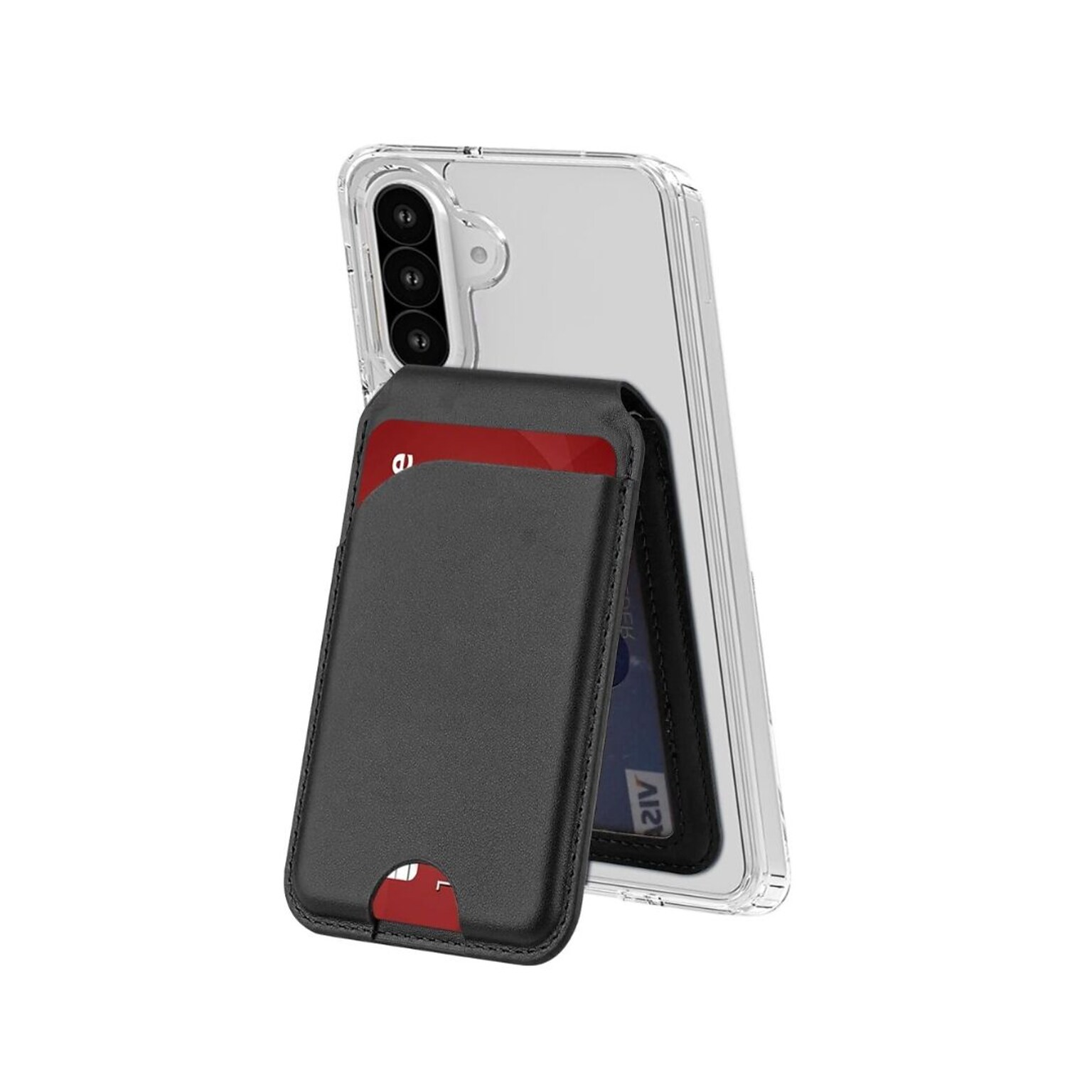 SaharaCase Venture Wallet Case for Galaxy A26 5G, Shock Absorbing, Clear/Scorpion Black (CP00728)