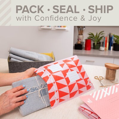 Scotch 8.5" x 11" Self-Sealing Bubble Mailer, #2, Red/Pink, 4/Pack (8912DR-2-4)