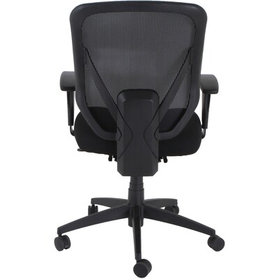 Lorell Executive Mesh Adjustable-Arm Swivel Executive Chair, Black (LLR40212)