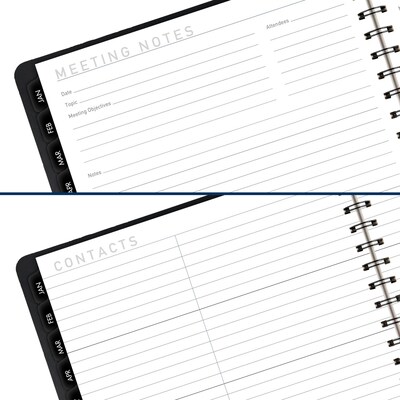 2026 AT-A-GLANCE Contemporary 8.25" x 11" Weekly & Monthly Planner, Faux Leather Cover, Black (70-950X-05-26)