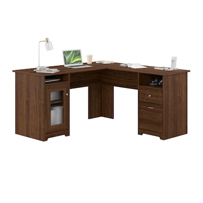 Bush Furniture Cabot 60W L Shaped Computer Desk, Modern Walnut (WC31030-03K)