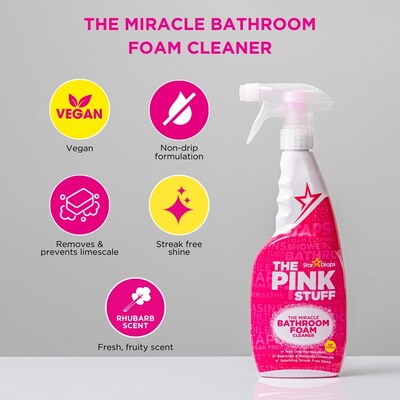 The Pink Stuff The Miracle Bathroom Foam Cleaner, 25.4 Oz. (20117)