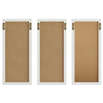 Martha Stewart Everette Cork Board, Chalk Board, Letter Board Set, White Woodgrain Frame, 18" x 24" (BRDK202210111WT)