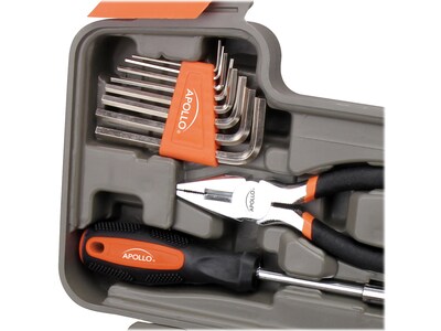 Apollo Tools General Tool Kit, 39-Piece, Gray/Orange (DT9706-OR)