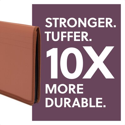 Smead Tuff Heavy Duty Reinforced Expanding Wallet with Button & String Closure, Legal, Redrope (73789)