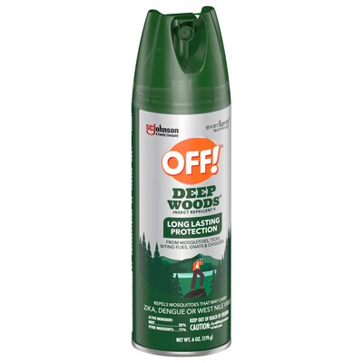 OFF! Deep Woods V Aerosol for Mosquitos, Alcohol Odor, 6 oz., 12/Carton (333242)