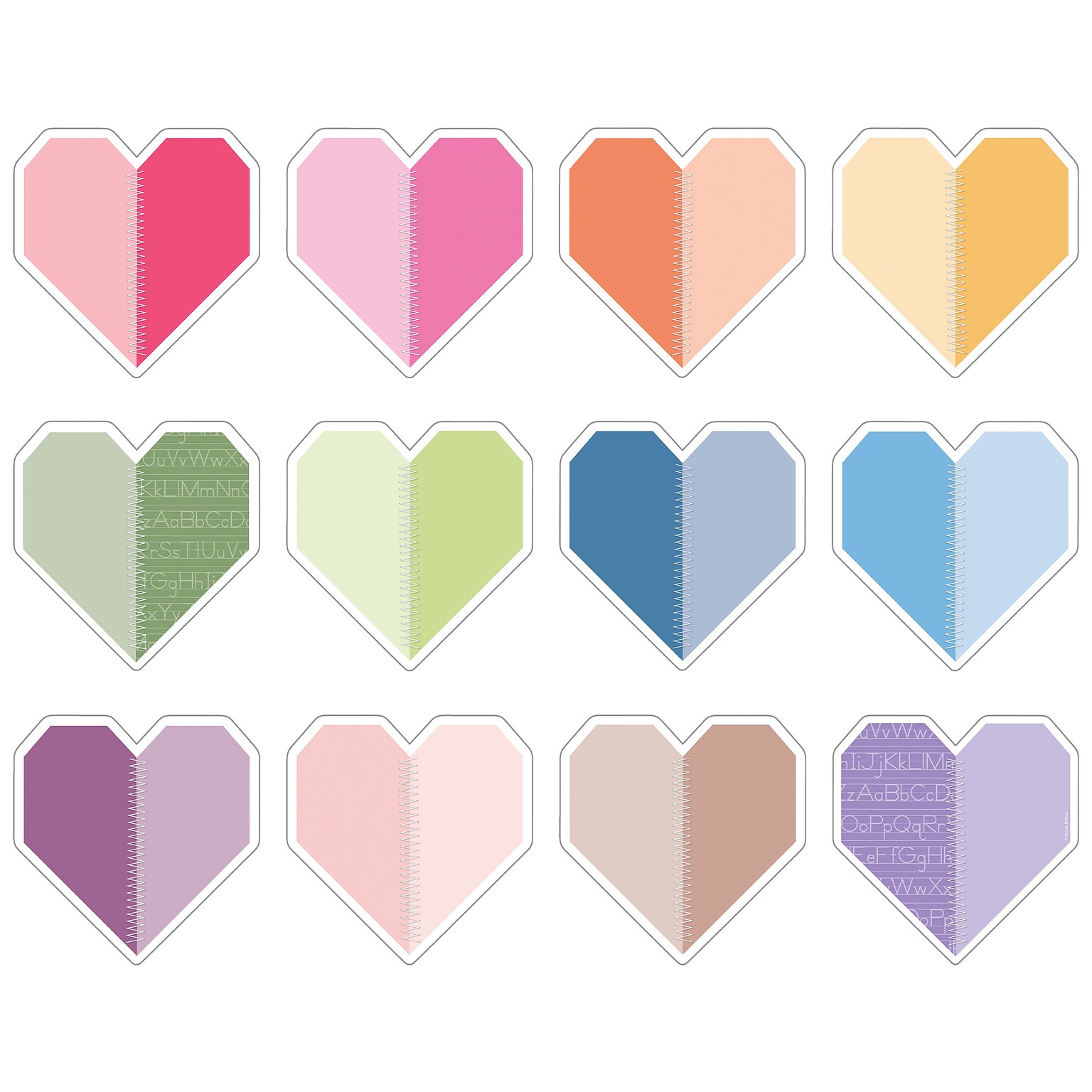 Carson Dellosa Crafty and Cool Handmade Hearts Bulletin Board Decorations, 36/Pack (120658)