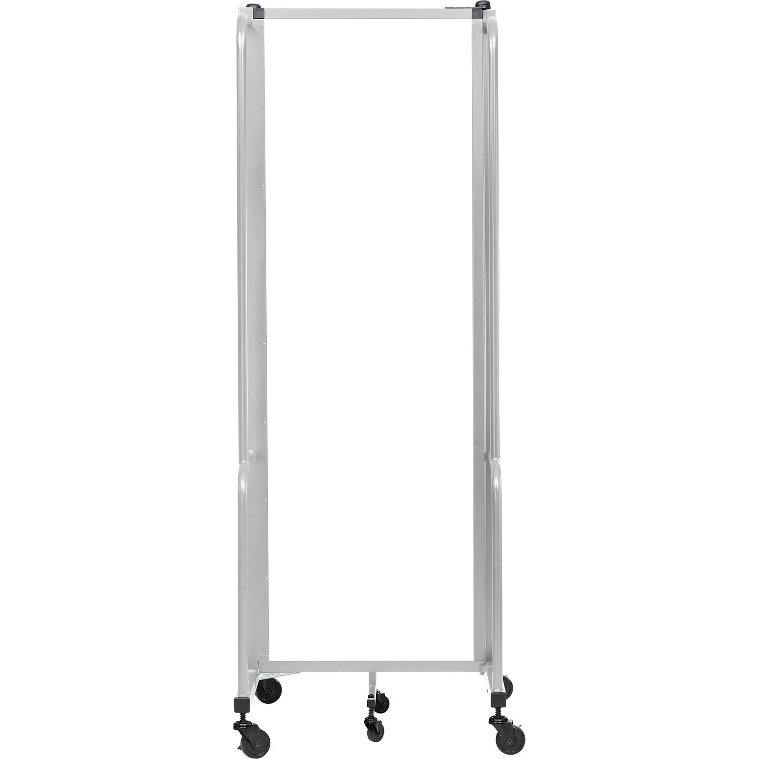 National Public Seating Robo Series 3-Panel Folding Mobile Room Divider, 72H x 72W, Clear Acrylic (RDG6-3CA)