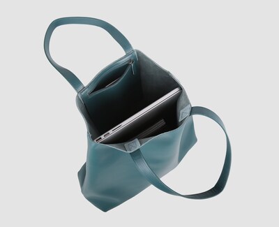 Francine Collections Made Easy Leather 15.6 Laptop Tote, Green (FCTGRMADE)