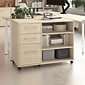 Bush Business Furniture Hustle Office Storage Cabinet with Wheels, Natural Elm (HUF140NE)