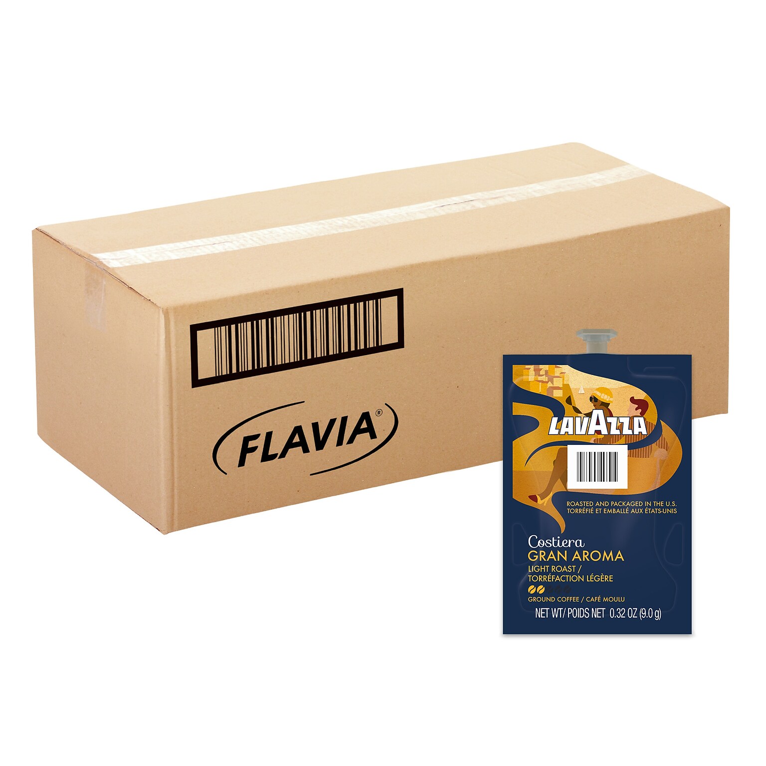 Lavazza Gran Aroma Citrus Coffee Flavia Freshpacks, Light Roast, 76/Carton (48087)