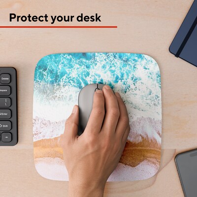 Staples TECH Non-Skid Mouse Pad, BLue(52094)