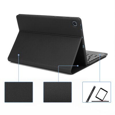 SaharaCase Keyboard Folio Case for Samsung Galaxy Tab S6 Lite (2020-2024), Black (TB00261)