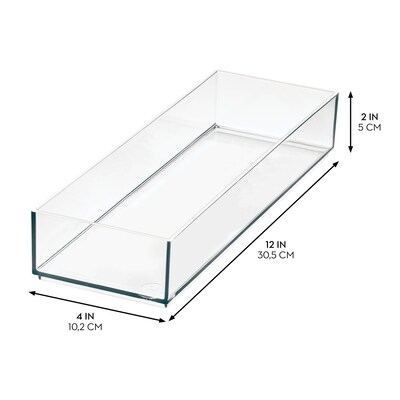 iDESIGN 3-Piece Plastic Drawer Organizer, Clear (29093M3)