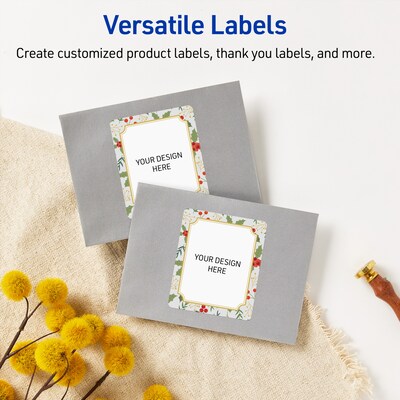 Avery Rectangle Multipurpose Labels, 4" x 3-1/3", White, 40/Pack (19479370451)