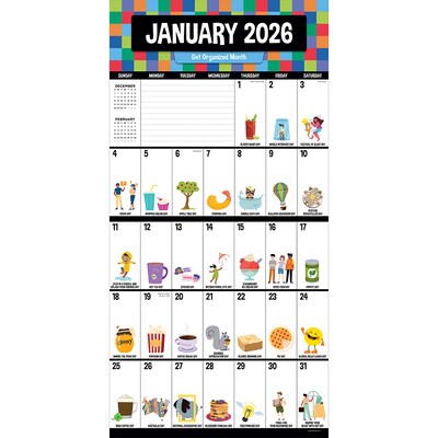 2026 TF Publishing Every Day is a Holiday 12 x 12 Monthly Wall Calendar (26-1108)
