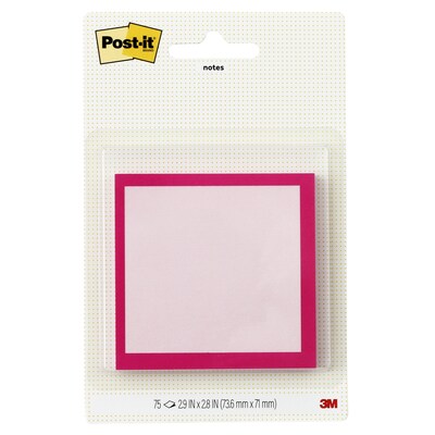 Post-it Square Notes, Pink, 2.9 x 2.9, 75 Sheets/Pad (SPE-33-1)