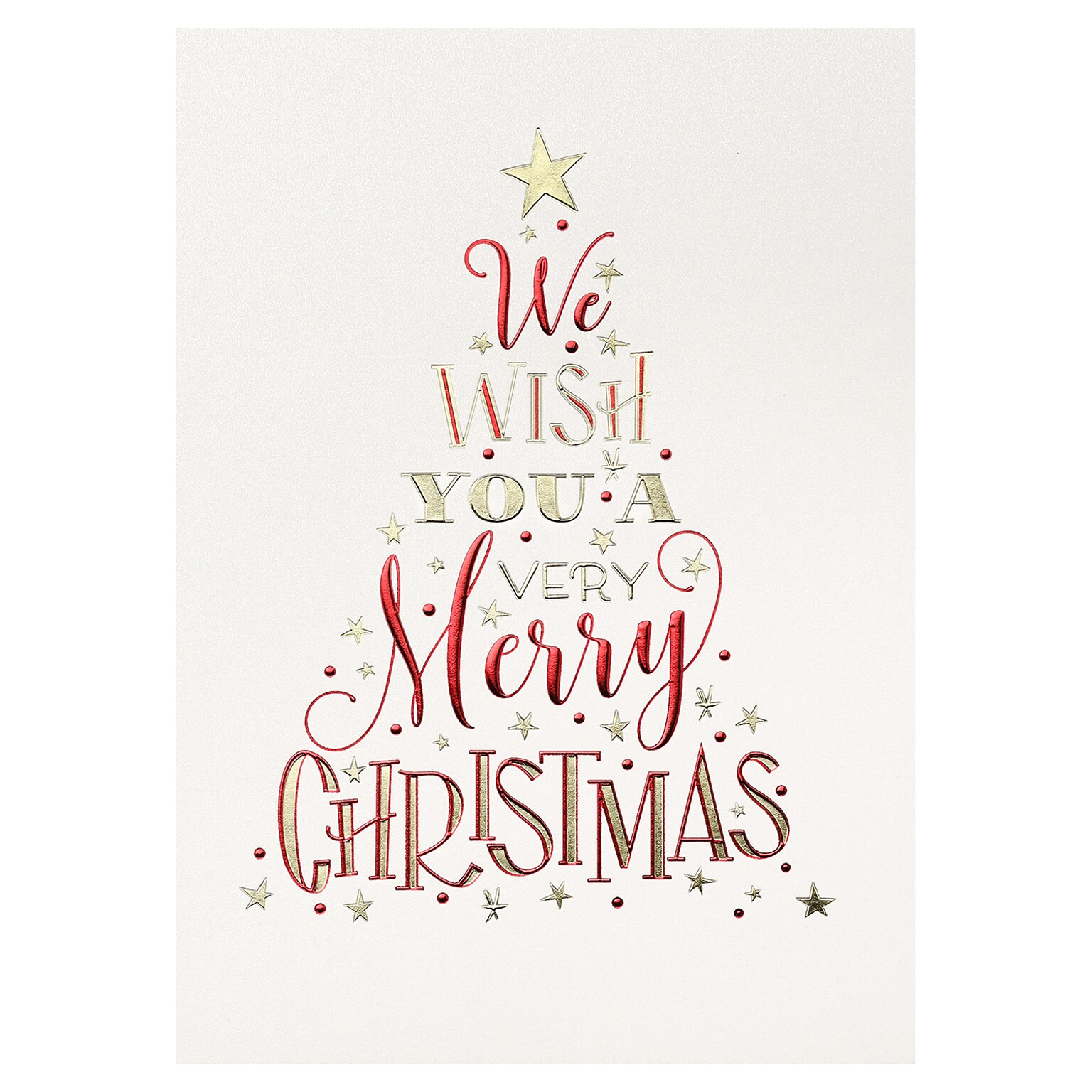 Custom Scarlet Wishes Cards, with Envelopes, 5 5/8 x 7 7/8 Holiday Card, 25 Cards per Set