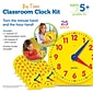 Learning Resources Classroom Clock Kit, Learning to Tell Time Manipulative, Yellow, 25 Pieces (LER2102)