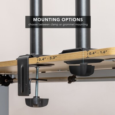 Mount-It! Adjustable Single Monitor Desk Mount, Up to 32" Monitor, Black (MI-1706BLK)