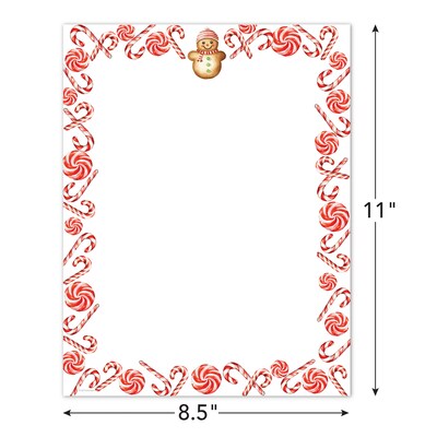 Great Papers! Peppermint & Snowman Holiday Letterhead, 50/Pack (2025045)