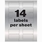 Avery Metallic Laser Asset Tag Labels, 1-1/4" x 2-3/4", Silver, 14 Labels/Sheet, 8 Sheets/Pack, 112 Asset Tags/Pack (61528)