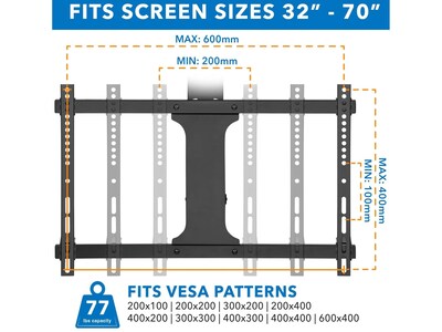 Mount-It! Full-Motion Motorized Ceiling TV Mount, 77 Lbs. Max. (MI-4224)