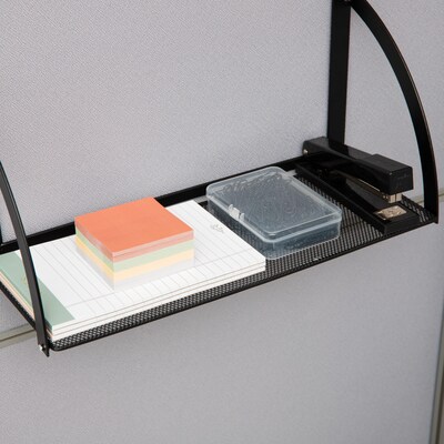 Mind Reader Metal Hanging Cubicle Shelf Organizer, 11.25" x 6.25" x 15.75", Black (CUSHELF-BLK)