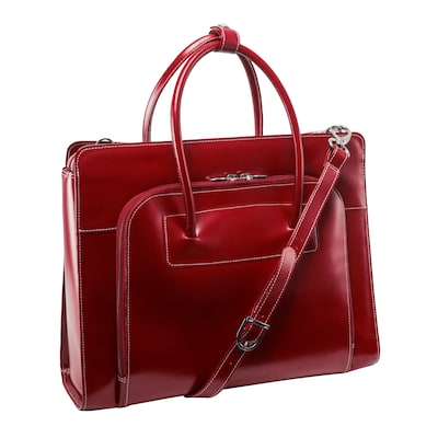 McKlein W Series Laptop Case, Red Leather (94336)