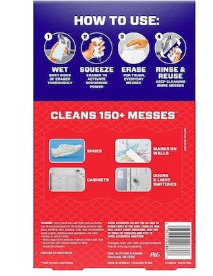 Mr. Clean Magic Eraser Extra-Durable Sponge, White, 9/Box, 2 Boxes/Carton (PGC22880)