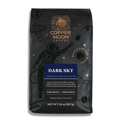 Copper Moon Dark Sky Arabica Beans Coffee, Dark Roast, 32 oz. (260124)