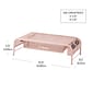 Mind Reader Monitor Stand with Paper Tray, Metal, Pink (MESHMONSTA-PNK)