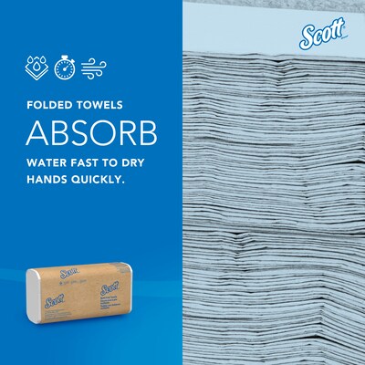 Scott Essential Multifold Paper Towels, 1-Ply, 250 Sheets/Pack, 12 Packs/Carton (03650)