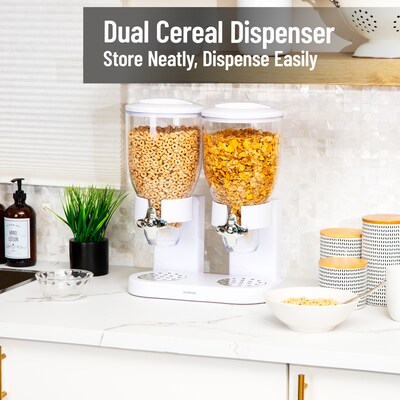Mind Reader Food Storage Dispenser, White (CEREALD2-WHT)