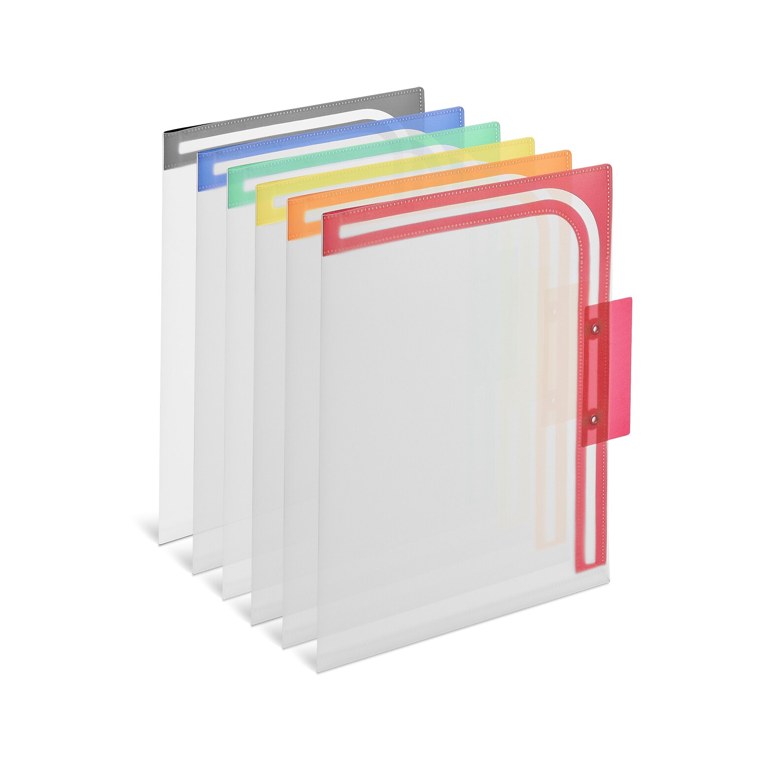Staples Reinforced File Folder, 1/3 Cut, Letter Size, Assorted Colors, 6/Pack (TR39414)