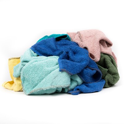 Monarch Brands Terry Cleaning Wipers, 20 x 20, Multicolor (N-C60-25)
