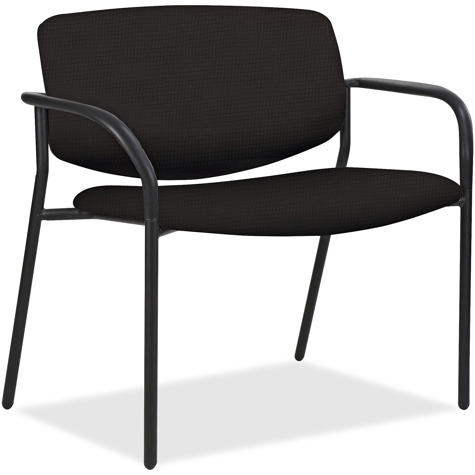 Lorell Avent Big & Tall Upholstered Guest Chair with Arms, Black (LLR83120)