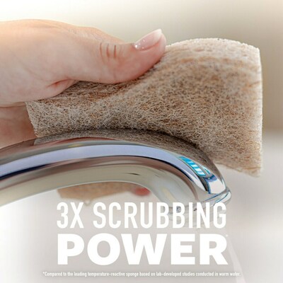 Scotch-Brite Greener Clean Non-Scratch Scrub Sponge, Tan, 3/Pack (97033)