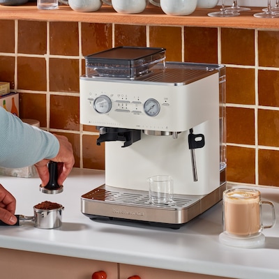 KitchenAid Pump/Automatic Espresso Machine, Porcelain White (KES6551PL)