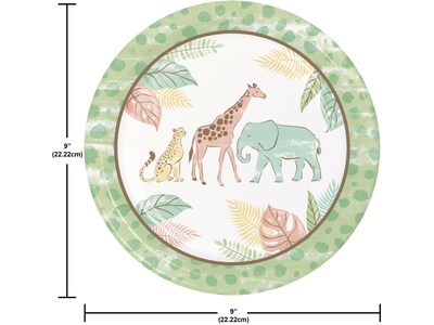 Creative Converting Safari Baby Animal Party Plates and Napkins Kit, Multicolor (DTC9121E2G)