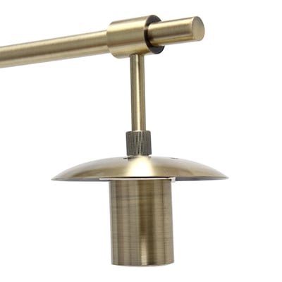 Lalia Home Studio Loft 21" White Globe Shade Table Desk Lamp With Marble Base and Antique Brass Arm (LHT-5064-AB)